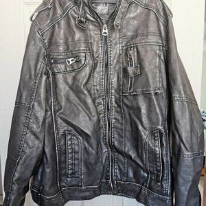 PU Leather Men Jacket - Excellent condition - like New